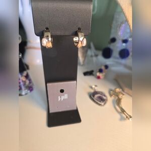 NWT J. Jill Gold Earrings With Crystal Detail